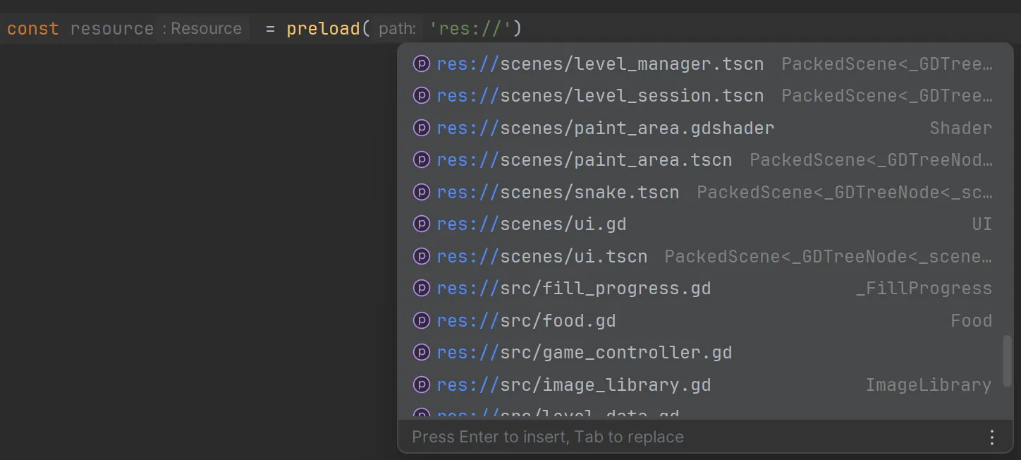 Path completion in preload